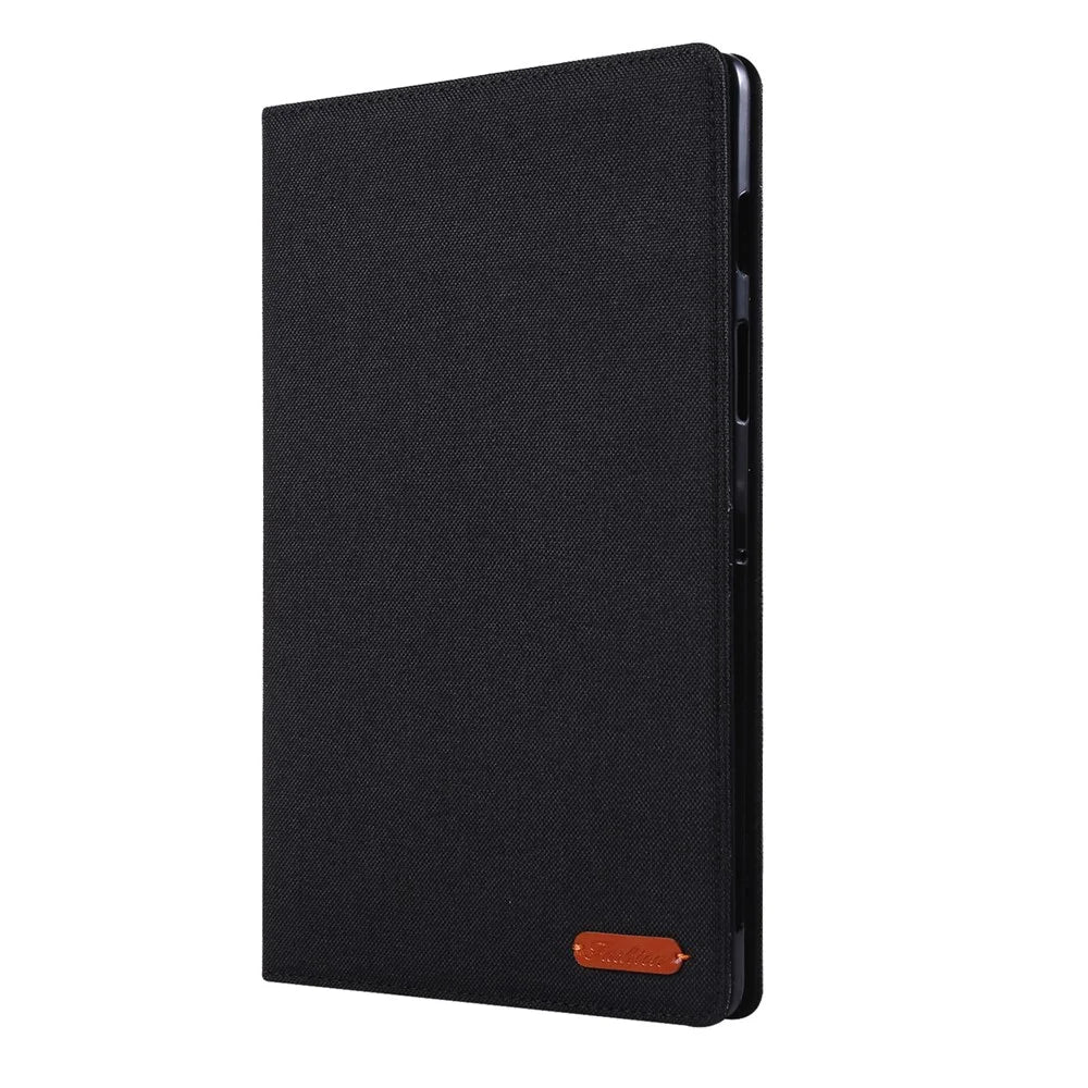 Cloth Texture Card Slots Stand Leather Case for Samsung Galaxy Tab S5e SM-T720 - Black - 2