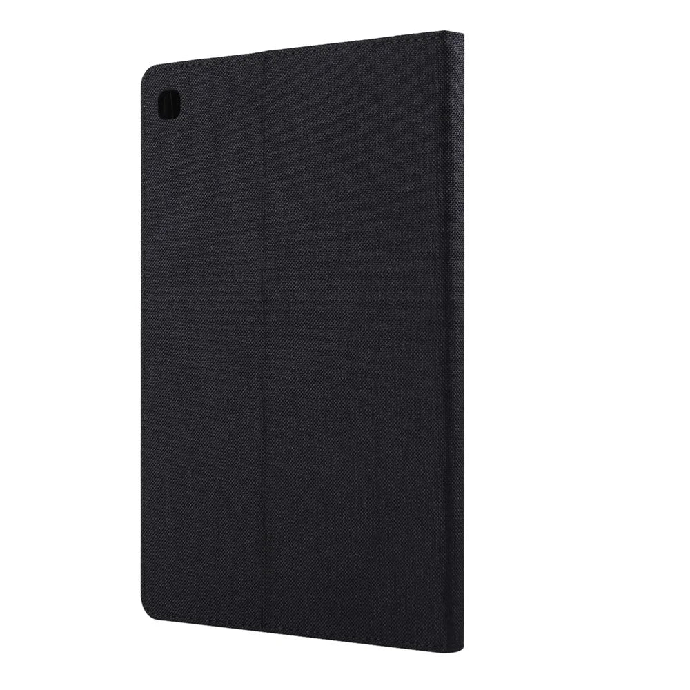 Cloth Texture Card Slots Stand Leather Case for Samsung Galaxy Tab S5e SM-T720 - Black - 3