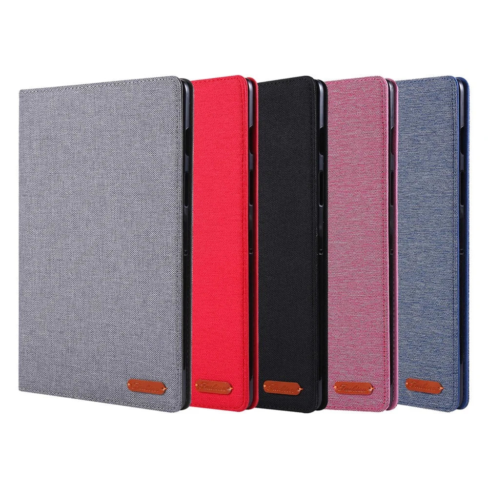 Cloth Texture Card Slots Stand Leather Case for Samsung Galaxy Tab S5e SM-T720 - Black - 6