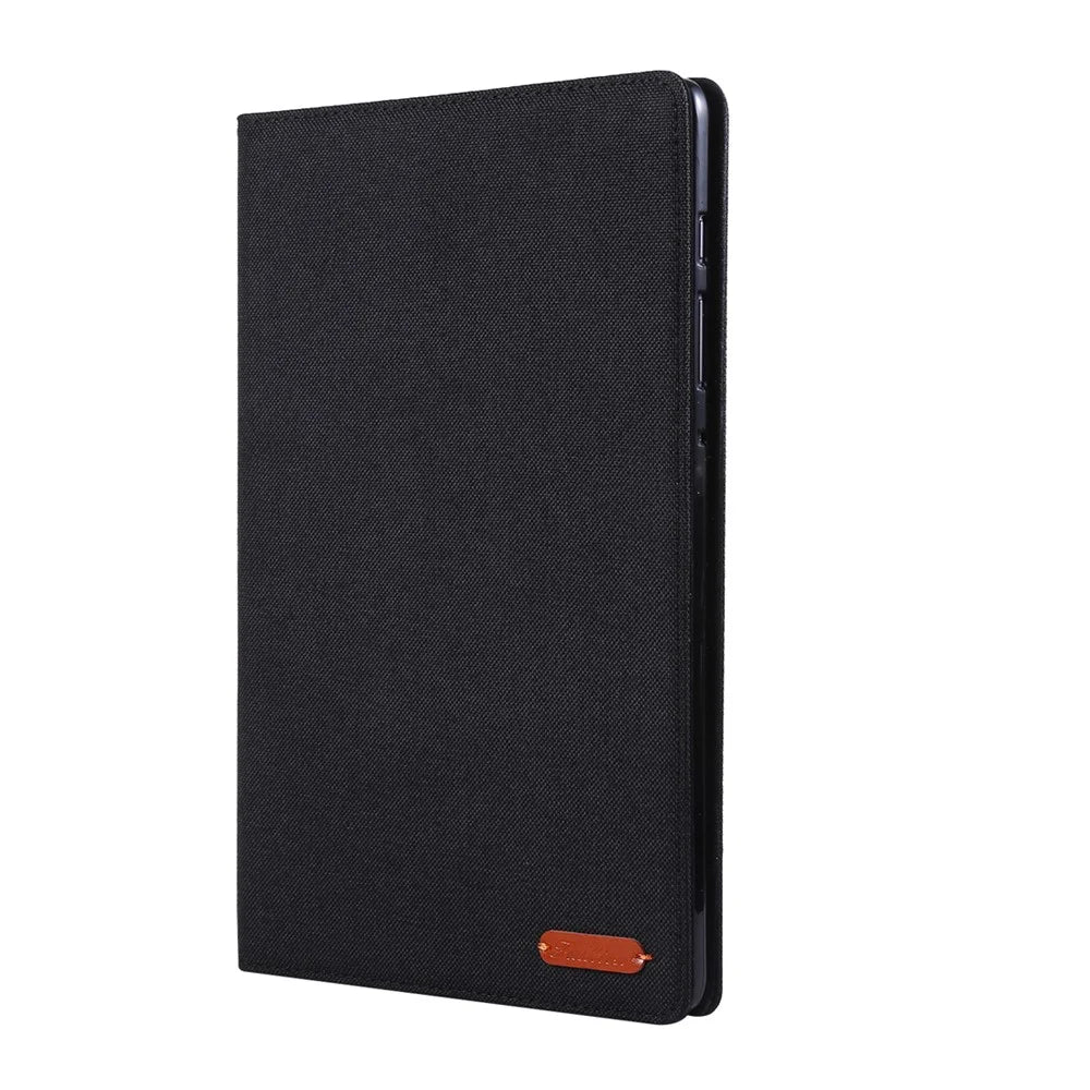 Cloth Texture Card Slots Stand Leather Case for Samsung Galaxy Tab S6 SM-T860/T865 - Black - 2