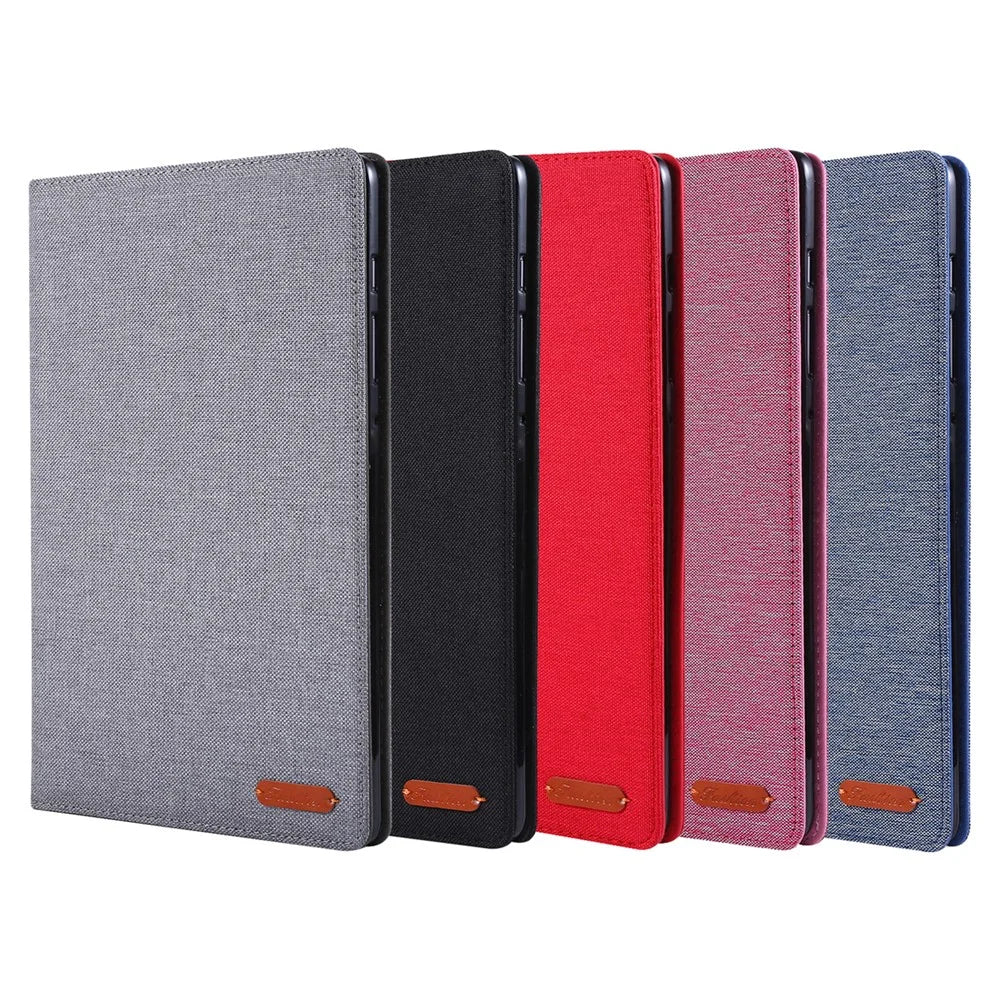 Cloth Texture Card Slots Stand Leather Case for Samsung Galaxy Tab S6 SM-T860/T865 - Black - 6