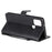 For Samsung Galaxy A21s Case Solid Color Leather Mobile Cover Wallet Stand with Strap - Black - 7