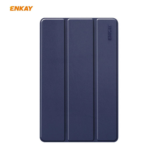 ENKAY Tri-fold Stand PU Leather Smart Tablet Case for Samsung Galaxy Tab S6 Lite (2020) P610 P615 / (2022) / (2024) - Dark Blue - 2