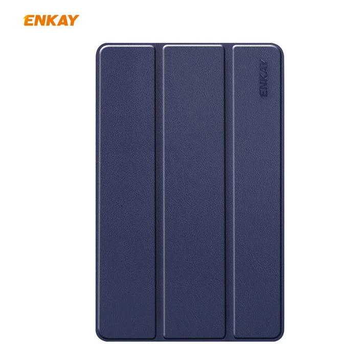 ENKAY Tri-fold Stand PU Leather Smart Tablet Case for Samsung Galaxy Tab S6 Lite (2020) P610 P615 / (2022) / (2024) - Dark Blue - 2