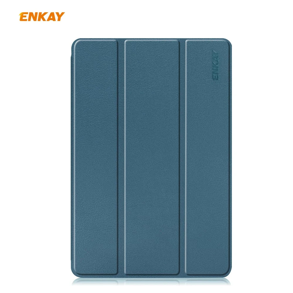 ENKAY Tri-fold Stand PU Leather Smart Case with Pen Slot for Samsung Galaxy Tab S6 Lite (2020) P610 P615 / (2022) / (2024) - Green - 2