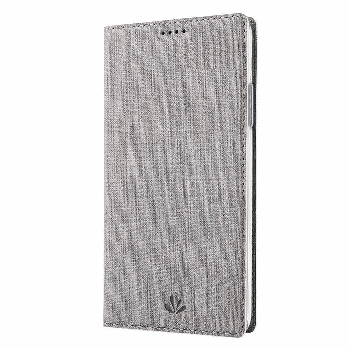 VILI DMX Card Holder Leather Stand Shell Phone Cover for Samsung Galaxy A41 (Global Version) - Grey - 6