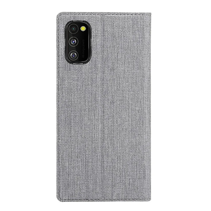 VILI DMX Card Holder Leather Stand Shell Phone Cover for Samsung Galaxy A41 (Global Version) - Grey - 7