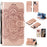 Imprint Mandala Flower Leather Shell for Samsung Galaxy A21s - Rose Gold - 1