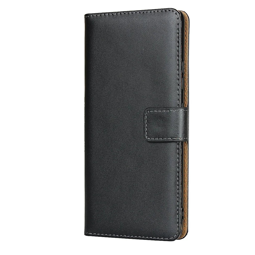 Genuine Leather Stand Wallet Protection Case for Samsung Galaxy A51 5G SM-A516 - 3