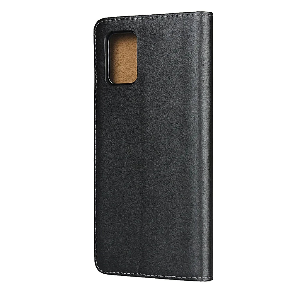 Genuine Leather Stand Wallet Protection Case for Samsung Galaxy A51 5G SM-A516 - 4