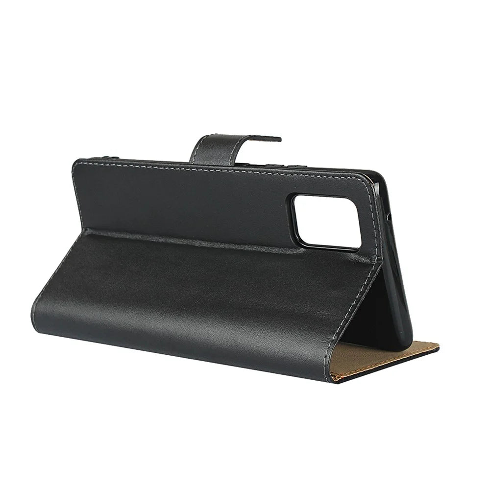 Genuine Leather Stand Wallet Protection Case for Samsung Galaxy A51 5G SM-A516 - 6