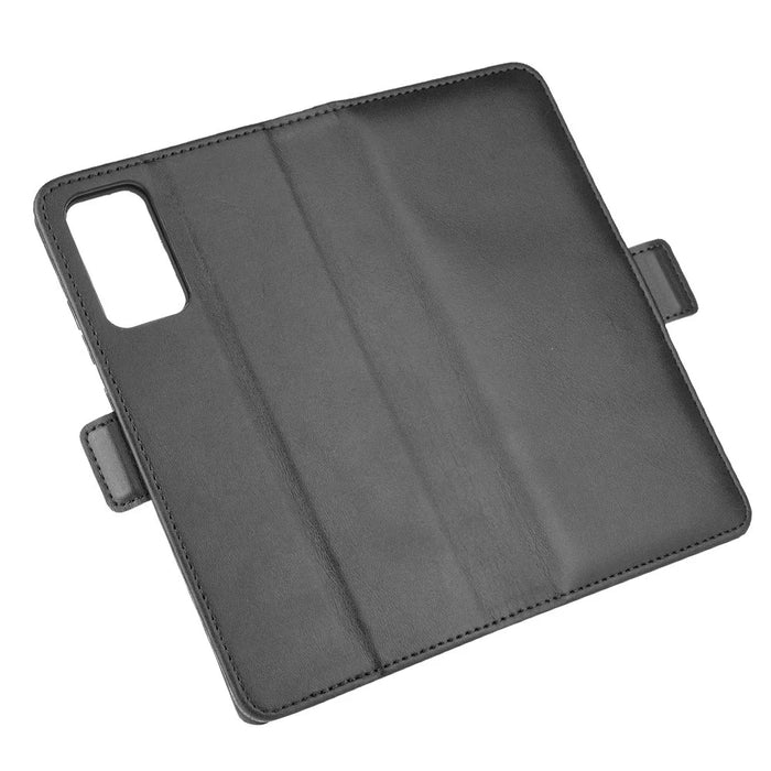 Magnet Adsorption Leather Wallet Stand Phone Case for Samsung Galaxy Note20 / Note20 5G - Black - 2