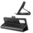 Magnet Adsorption Leather Wallet Stand Phone Case for Samsung Galaxy Note20 / Note20 5G - Black - 6