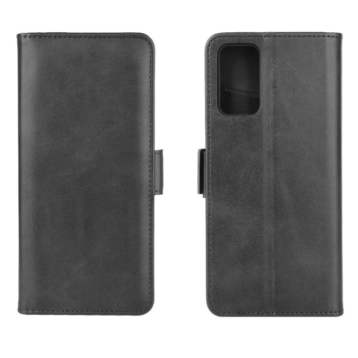Magnet Adsorption Leather Wallet Stand Phone Case for Samsung Galaxy Note20 / Note20 5G - Black - 7