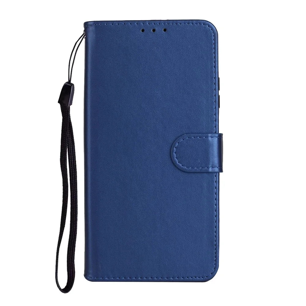 Wallet Leather Stand Phone Protective Case for Samsung Galaxy A41 (Global Version) - Blue - 3