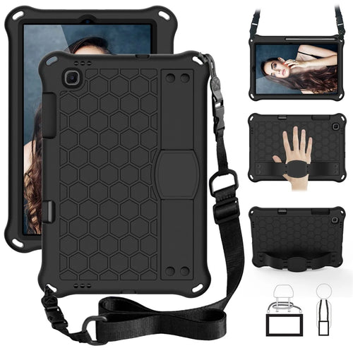 Honeycomb Texture EVA Tablet Combo Case with Shoulder Strap for Samsung Galaxy Tab S6 Lite (2020) P615 P610 / (2022) / (2024) - Black - 1