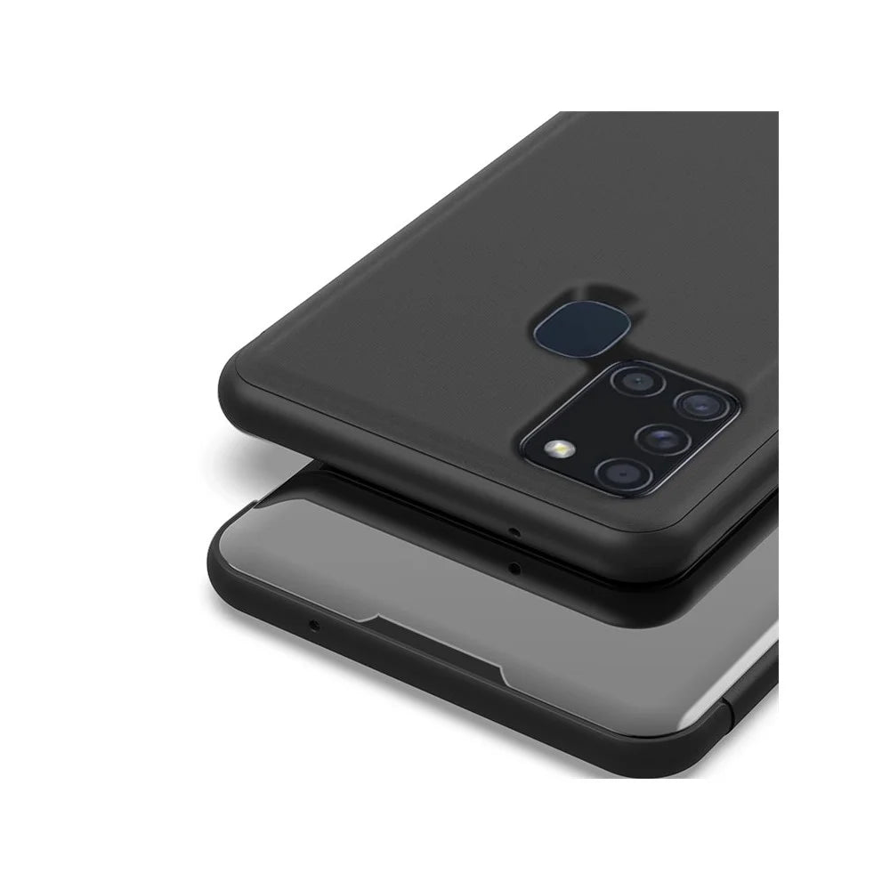 For Samsung Galaxy A21s Flip Leather Cover with Stand Full Body Protective Phone Case - Black - 4