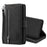 Zipper Pocket 9 Card Slots Leather Wallet Case for Samsung Galaxy A20e - Black - 2