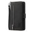 Zipper Pocket 9 Card Slots Leather Wallet Case for Samsung Galaxy A20e - Black - 7