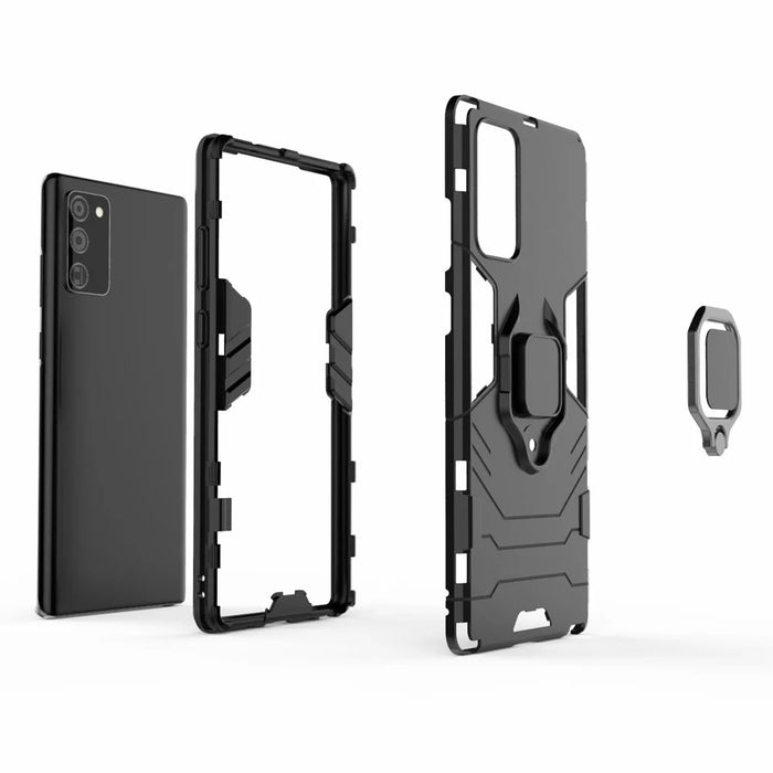 With Kickstand PC TPU Case for Samsung Galaxy Note 20/Note 20 5G - Black - 4