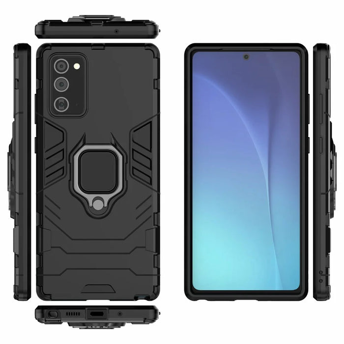 With Kickstand PC TPU Case for Samsung Galaxy Note 20/Note 20 5G - Black - 7