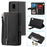 Zipper Pocket 9 Card Slots Leather Wallet Cover for Samsung Galaxy A10 - Black - 1
