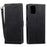 Retro Splicing Style Wallet Stand Flip Leather Case for  Samsung Galaxy Note20/Note20 5G - Black - 2