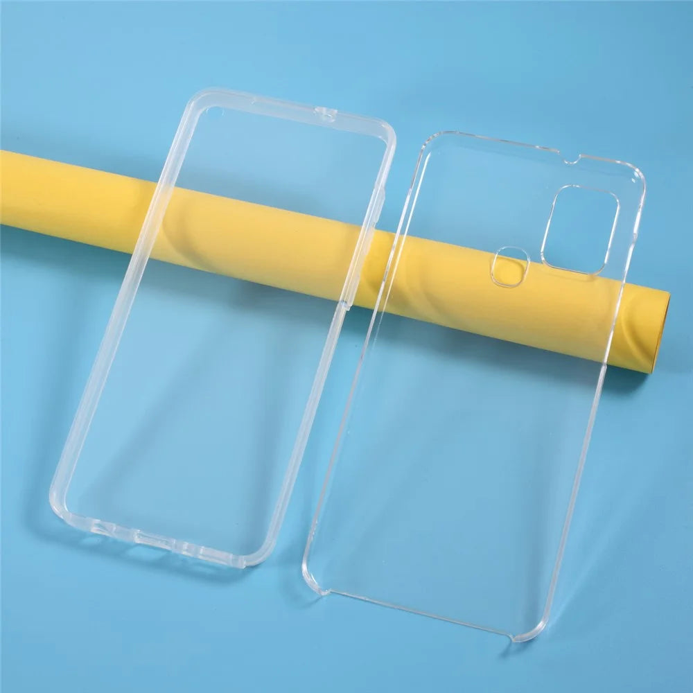 Full Coverage Clear Acrylic+TPU+PET Phone Cover Case for Samsung Galaxy A21s - 3