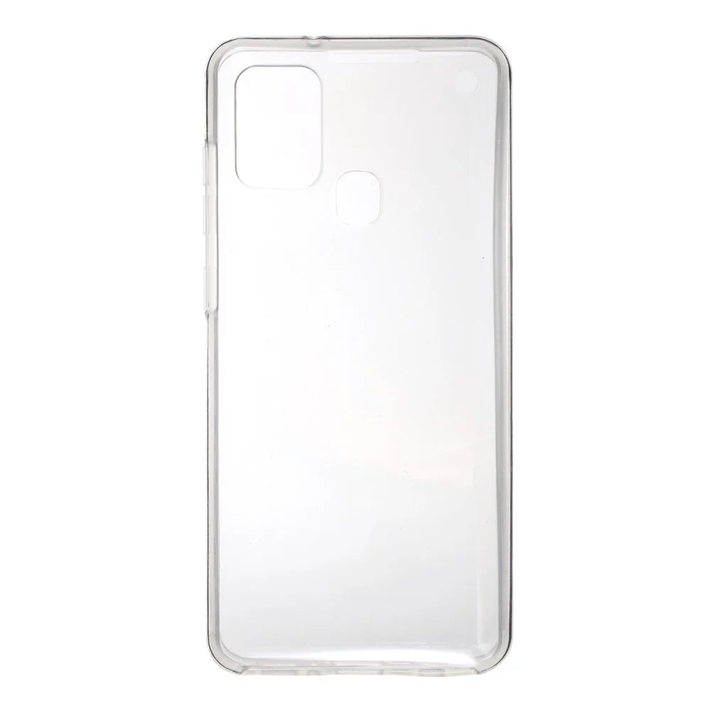 Full Coverage Clear Acrylic+TPU+PET Phone Cover Case for Samsung Galaxy A21s - 4