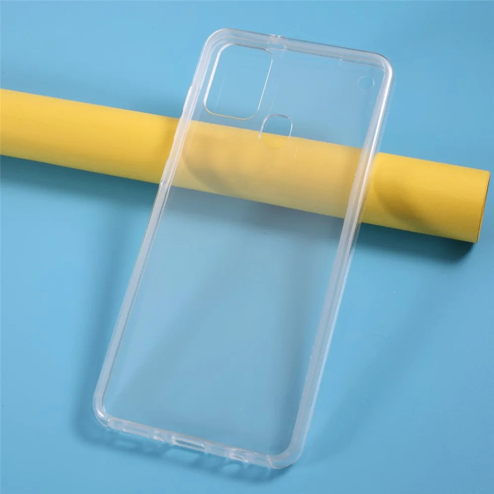 Full Coverage Clear Acrylic+TPU+PET Phone Cover Case for Samsung Galaxy A21s - 5