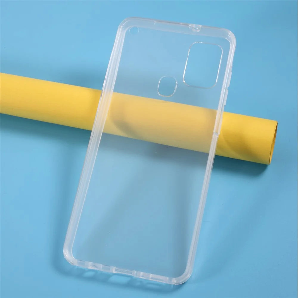 Full Coverage Clear Acrylic+TPU+PET Phone Cover Case for Samsung Galaxy A21s - 6