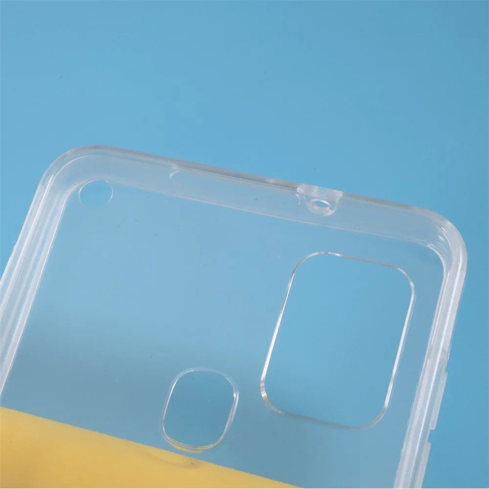 Full Coverage Clear Acrylic+TPU+PET Phone Cover Case for Samsung Galaxy A21s - 7