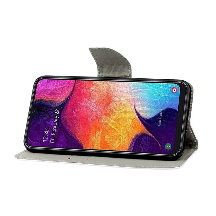 Pattern Printing Cover Flip Leather Wallet Stand Protective Shell for Samsung Galaxy A41 (Global Version) - Don't Touch My Phone - 5