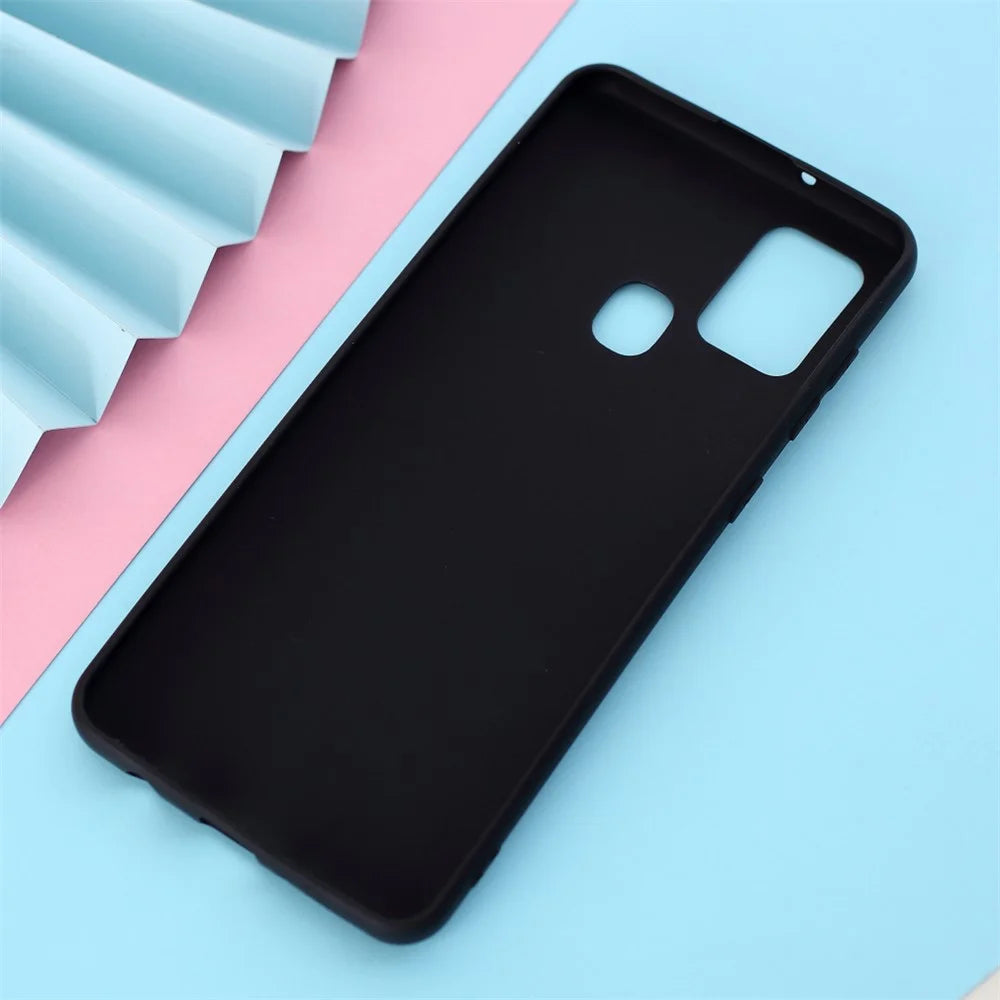 For Samsung Galaxy A21s Matte TPU Cover Anti-Scratch Slim Fit Flexible Phone Case - Black - 5