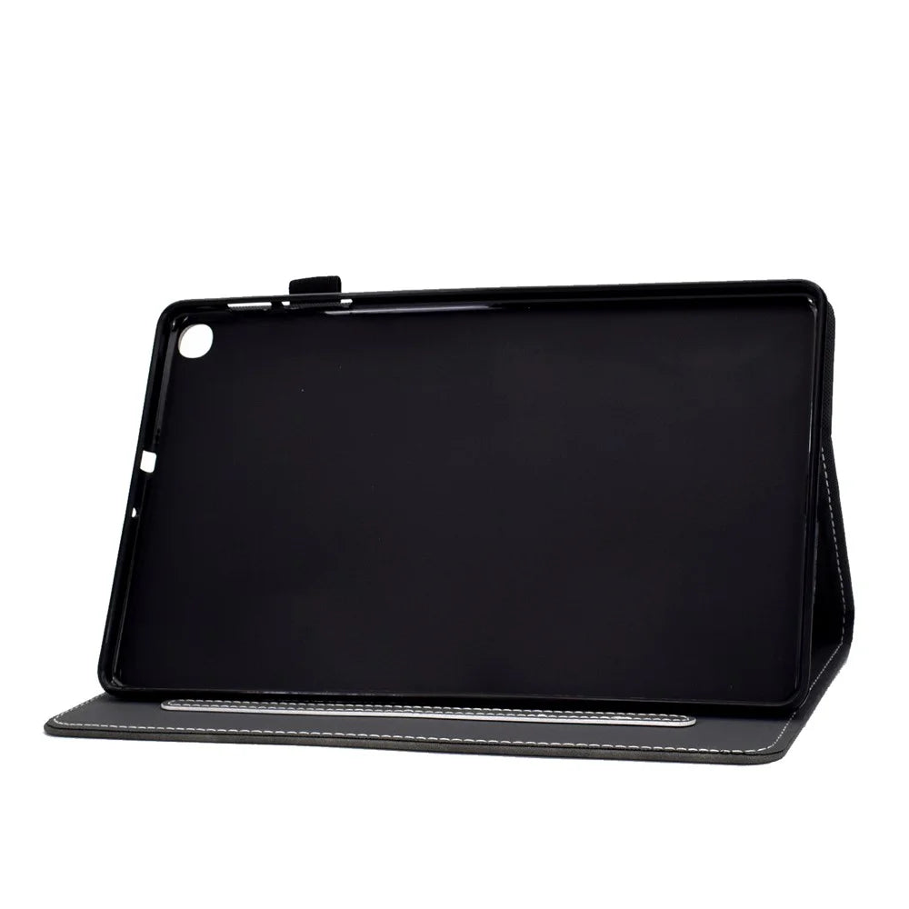 Stand Leather Card Holder Case for Samsung Galaxy Tab S6 Lite (2020) P615 P610 / (2022) / (2024) - Black - 4