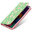 Daisy Pattern Flash Powder Phone Case Card Holder Leather Shell for Samsung Galaxy A51 SM-A515/M40S - Green - 4