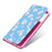 Daisy Style Cover Flash Powder Leather Case for Samsung Galaxy A21 - Blue - 7