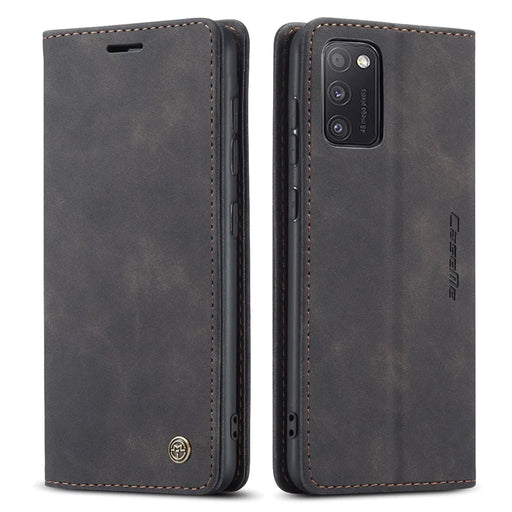 CASEME 013 Series Cover Auto-absorbed Leather Wallet Case for Samsung Galaxy A41 (Global Version) - Black - 2