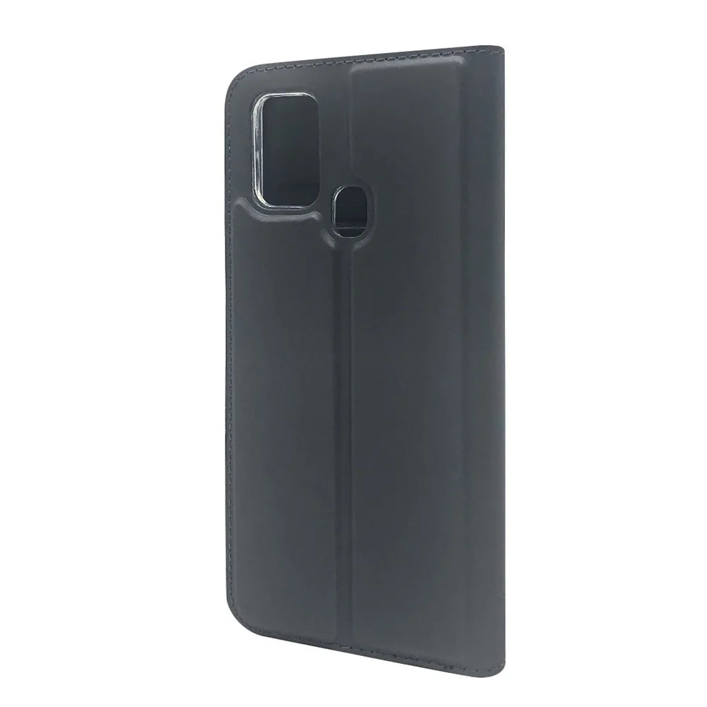 Magnetic Adsorption Stand Leather Card Holder Case for Samsung Galaxy M31 - Black - 3