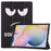 Tri-fold Stand Tablet Case for Samsung Galaxy Tab S7+ / S8+ Pattern Printing PU Leather Protective Cover - Don't Touch Me - 1
