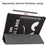 Tri-fold Stand Tablet Case for Samsung Galaxy Tab S7+ / S8+ Pattern Printing PU Leather Protective Cover - Don't Touch Me - 6