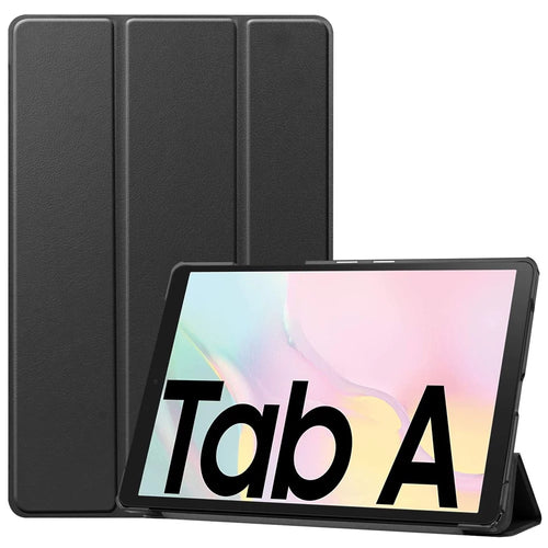 Tri-fold Leather Stand Case Wake / Sleep Smart Cover for Samsung Galaxy Tab A7 10.4 (2020) / (2022) T500   - Black - 1
