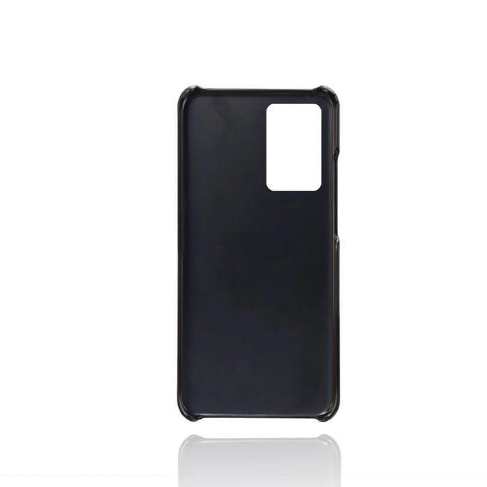 Hard Cover Double Card Slots PU Leather Coated Plastic Phone Case for Samsung Galaxy Note20 / Note20 5G - Black - 2