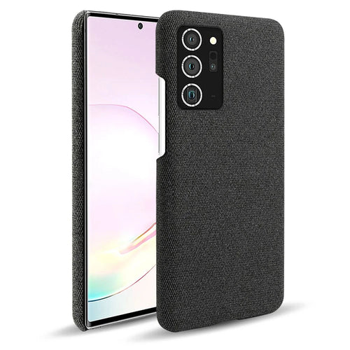 Cloth + PC Protective Cover for Samsung Galaxy Note20 Ultra / Note20 Ultra 5G- Black - 1