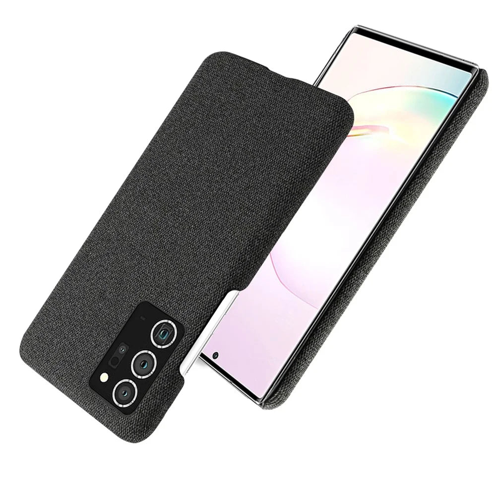 Cloth + PC Protective Cover for Samsung Galaxy Note20 Ultra / Note20 Ultra 5G- Black - 2