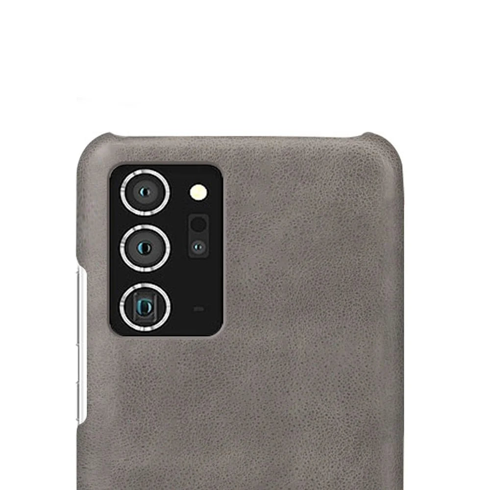 Crazy Horse Skin PU Leather Coated PC Cover Hard Case for Samsung Galaxy Note20 Ultra / 20 Ultra 5G - Grey - 3