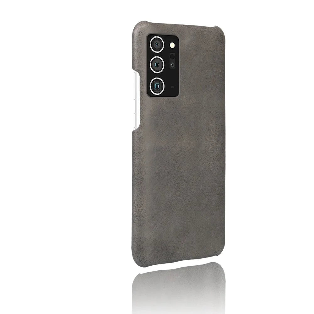 Crazy Horse Skin PU Leather Coated PC Cover Hard Case for Samsung Galaxy Note20 Ultra / 20 Ultra 5G - Grey - 4