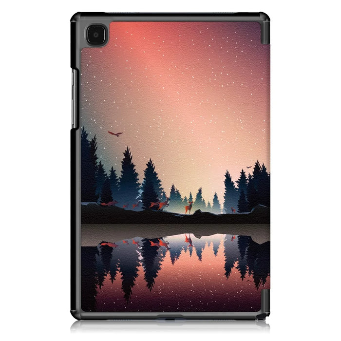 Pattern Printing Tri-fold Stand Leather Smart Case for Samsung Galaxy Tab A7 10.4 (2020) - Trees - 3
