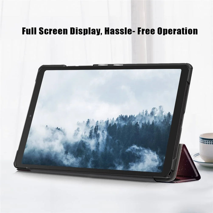 Pattern Printing Tri-fold Stand Leather Smart Case for Samsung Galaxy Tab A7 10.4 (2020) - Trees - 7