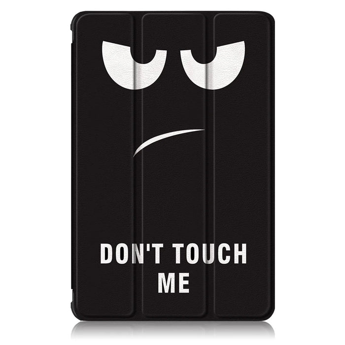 Pattern Printing Tri-fold Stand Leather Smart Case for Samsung Galaxy Tab S7 T870 T875 / Tab S8 - Do not Touch Me - 2